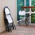 650 lb. Capacity Premium White Plastic Folding Chair